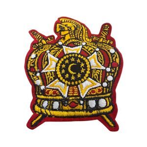 NOS Free Masons Masonic Knights Templar Demolay International Crown Patch 4x6"